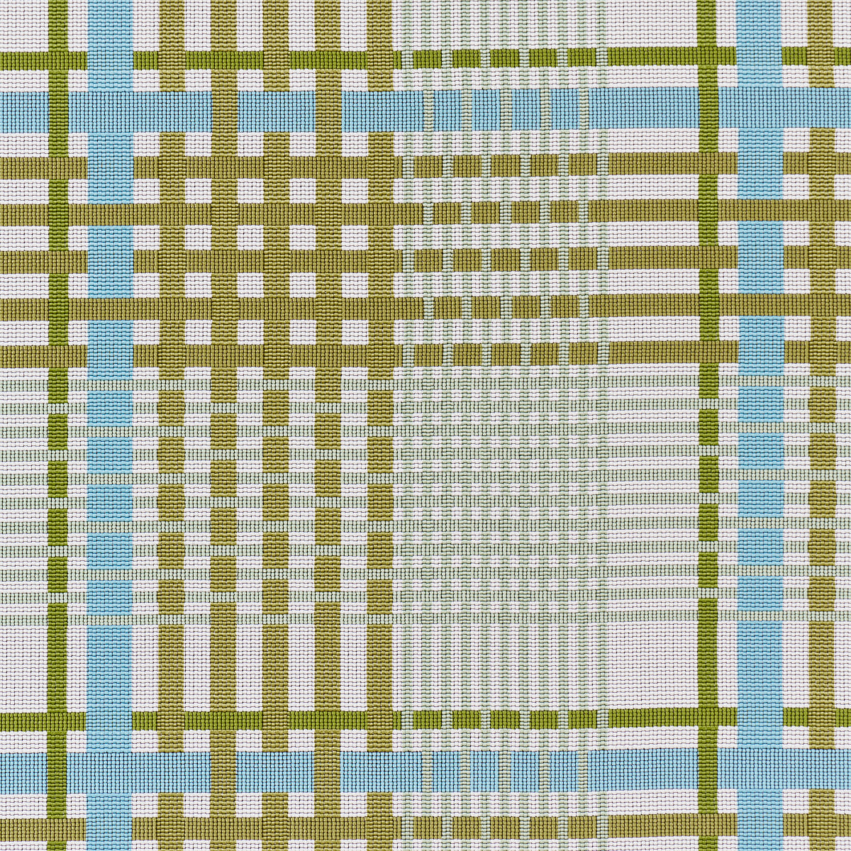 Purchase 88060 | Resonance Plaid Indoor/Outdoor, Verdant Sky - Schumacher Fabric