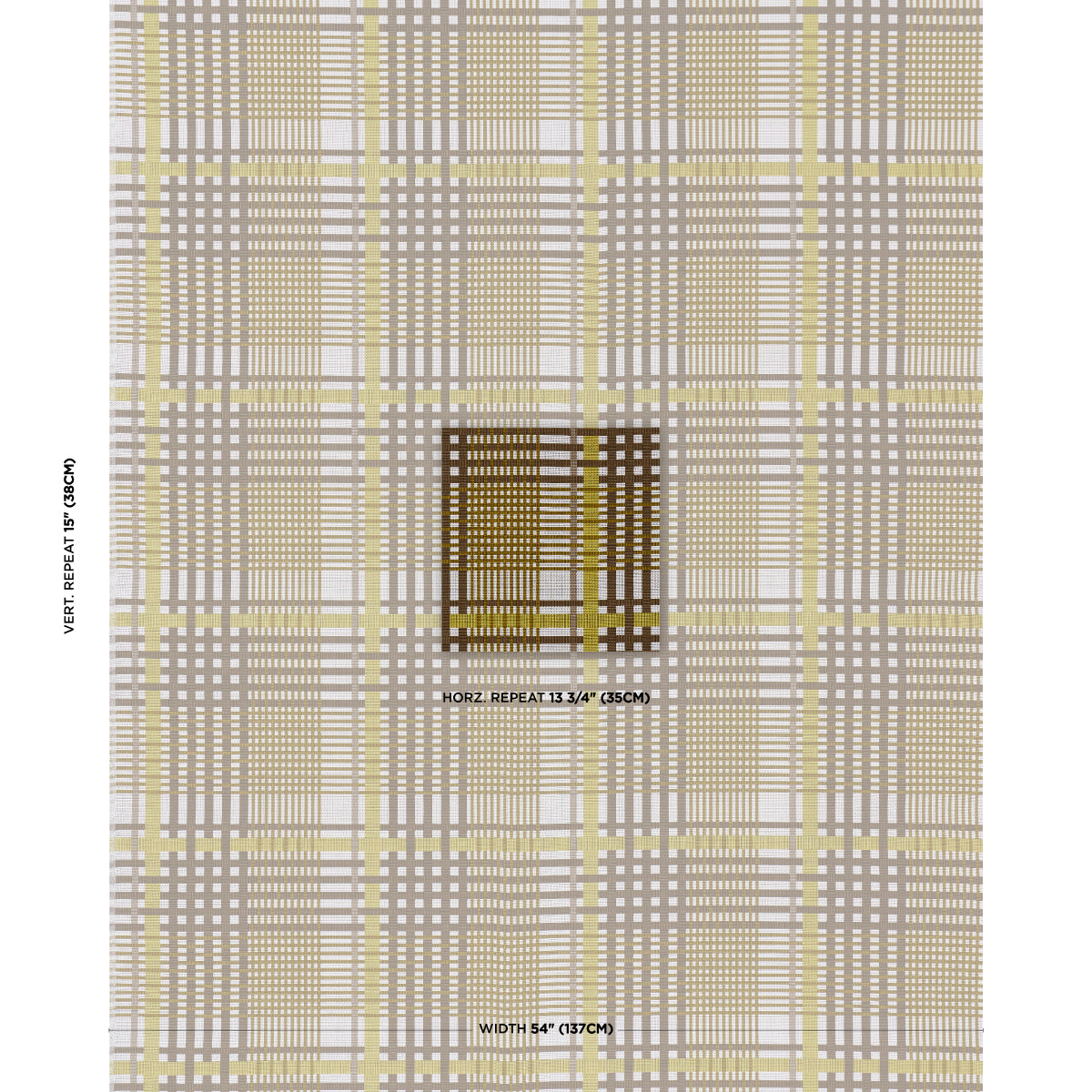 Purchase 88061 | Resonance Plaid Indoor/Outdoor, Mimosa Glow - Schumacher Fabric