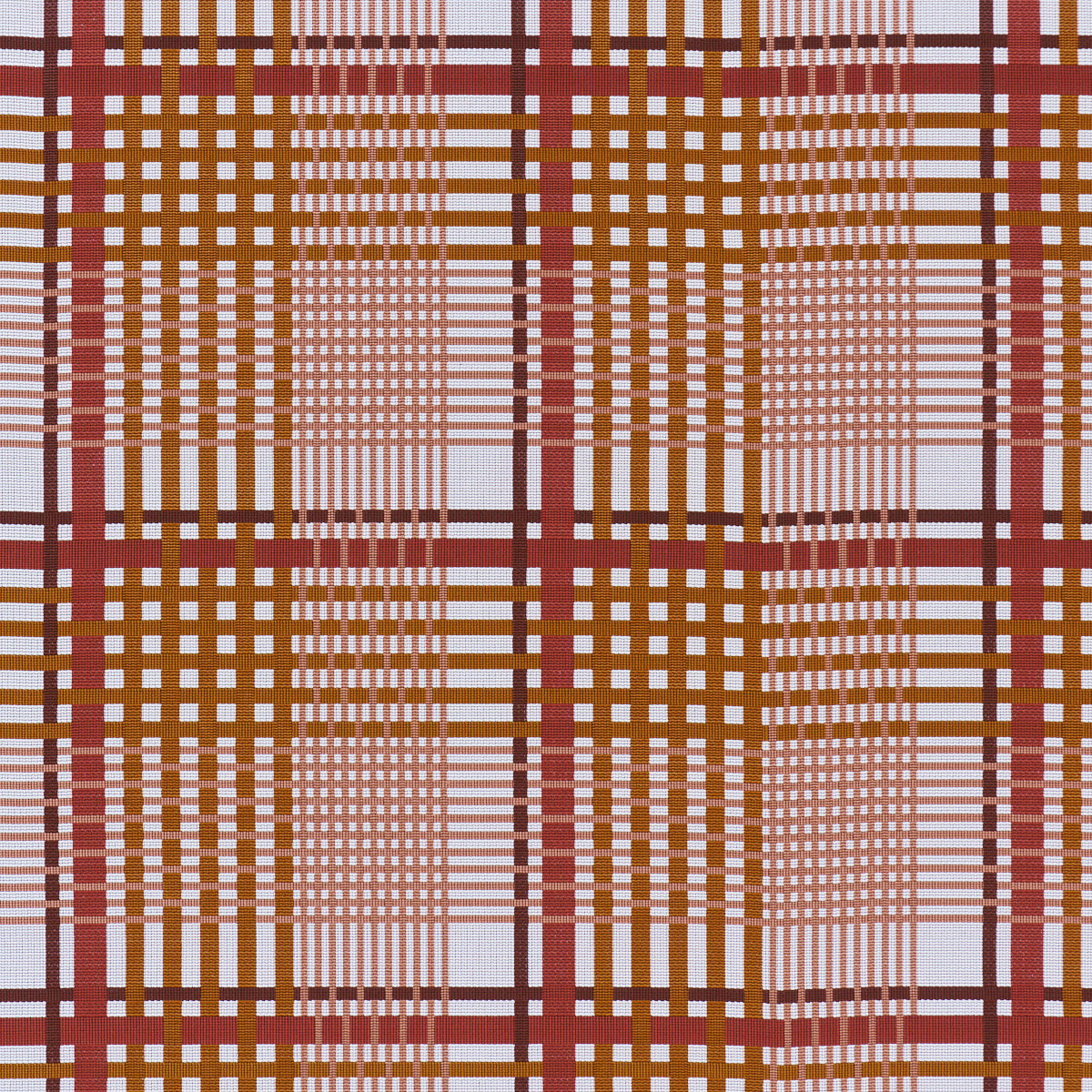 Purchase 88062 | Resonance Plaid Indoor/Outdoor, Terracotta - Schumacher Fabric