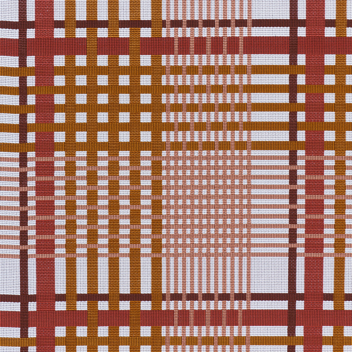 Purchase 88062 | Resonance Plaid Indoor/Outdoor, Terracotta - Schumacher Fabric