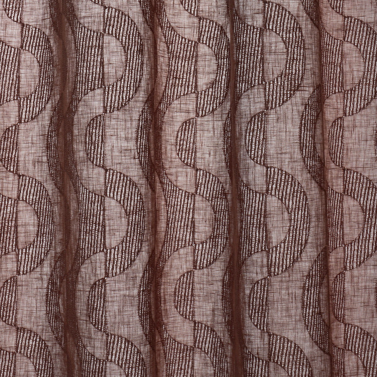 Purchase 88091 | Stay In Tune Sheer, Terracotta - Schumacher Fabric