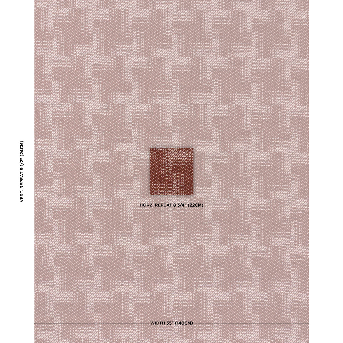 Purchase 88112 | Vibrato Houndstooth, Terracotta - Schumacher Fabric