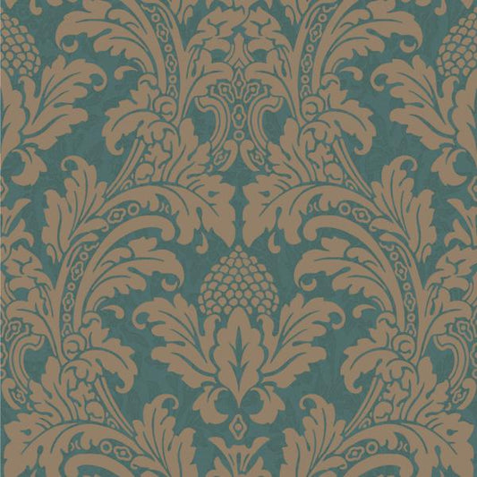 Buy 94/6031 Cs Blake Teal And Silver By Cole and Son Wallpaper