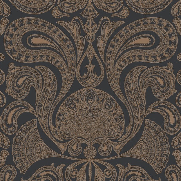 Sample 95/7044 Malabar*Bronze/Black Cole and Son Wallpaper
