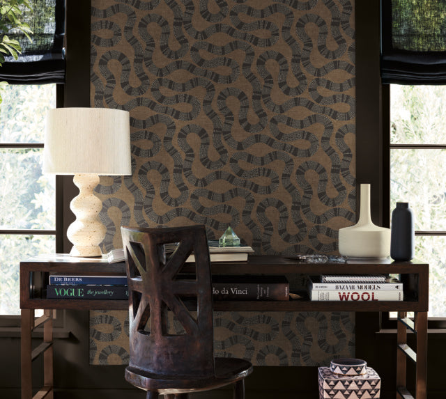 Purchase Ab3001 | Artifacts, Ophidia Brown - Antonina Vella Wallpaper