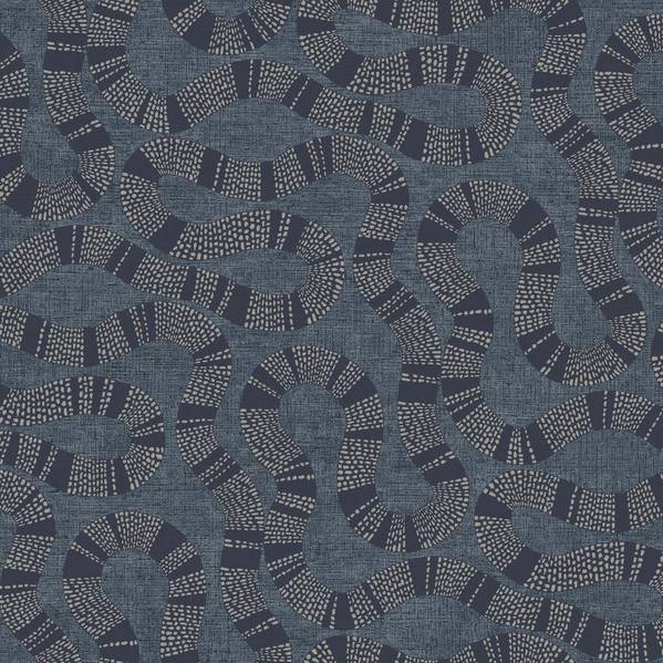 Purchase Ab3002 | Artifacts, Ophidia Navy - Antonina Vella Wallpaper