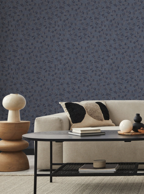 Purchase Ab3002 | Artifacts, Ophidia Navy - Antonina Vella Wallpaper