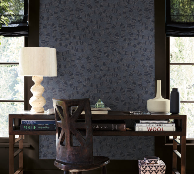 Purchase Ab3002 | Artifacts, Ophidia Navy - Antonina Vella Wallpaper