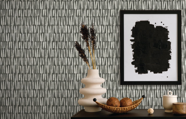 Purchase Ab3042 | Artifacts, Thatched Black - Antonina Vella Wallpaper