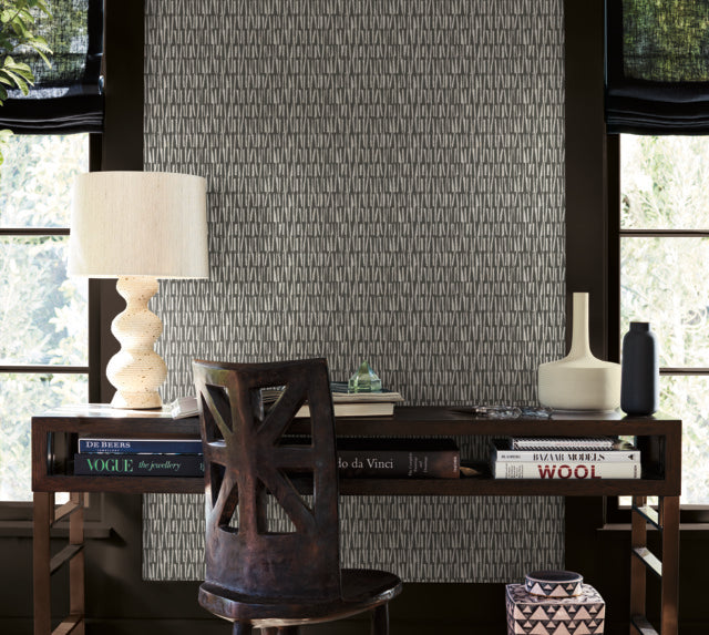 Purchase Ab3042 | Artifacts, Thatched Black - Antonina Vella Wallpaper