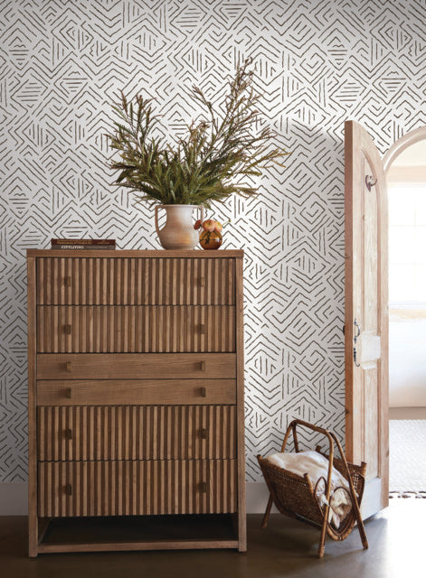 Purchase Ab3081 | Artifacts, Sirih Black - Antonina Vella Wallpaper