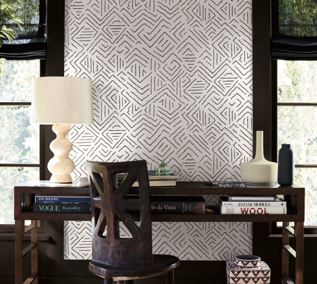 Purchase Ab3081 | Artifacts, Sirih Black - Antonina Vella Wallpaper