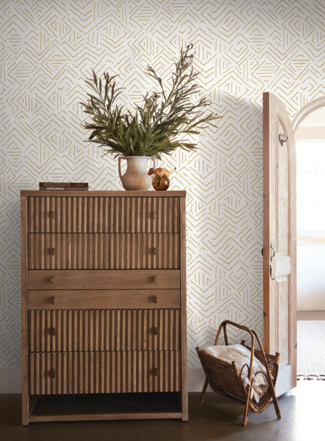 Purchase Ab3084 | Artifacts, Sirih Ochre - Antonina Vella Wallpaper