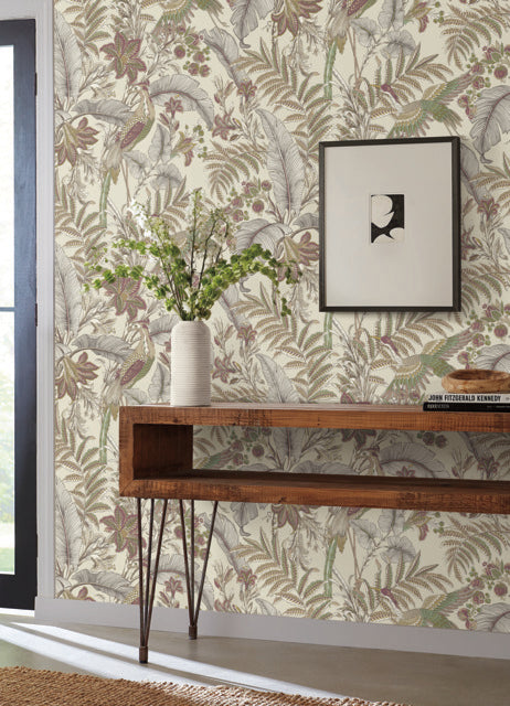 Purchase Ab3101 | Artifacts, Heronwood Mulberry - Antonina Vella Wallpaper