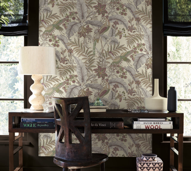 Purchase Ab3101 | Artifacts, Heronwood Mulberry - Antonina Vella Wallpaper