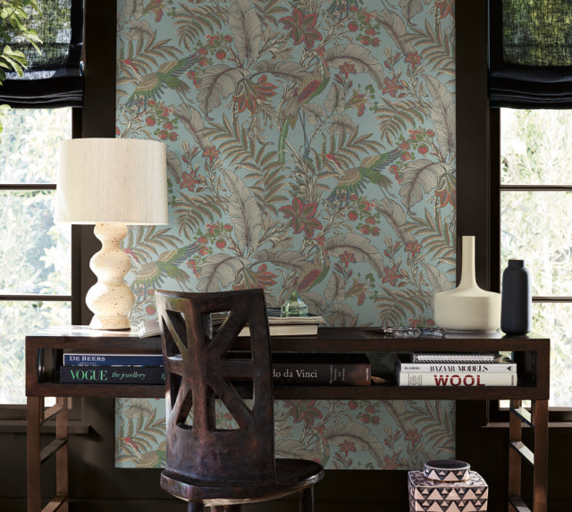 Purchase Ab3102 | Artifacts, Heronwood Sky Blue - Antonina Vella Wallpaper