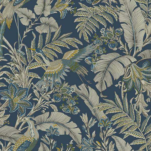 Purchase Ab3103 | Artifacts, Heronwood Navy - Antonina Vella Wallpaper