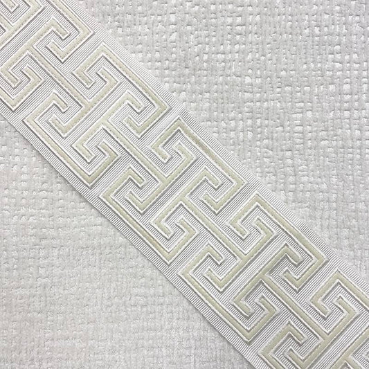 Save 9339 Adler Tape Cotton White Magnolia Fabric
