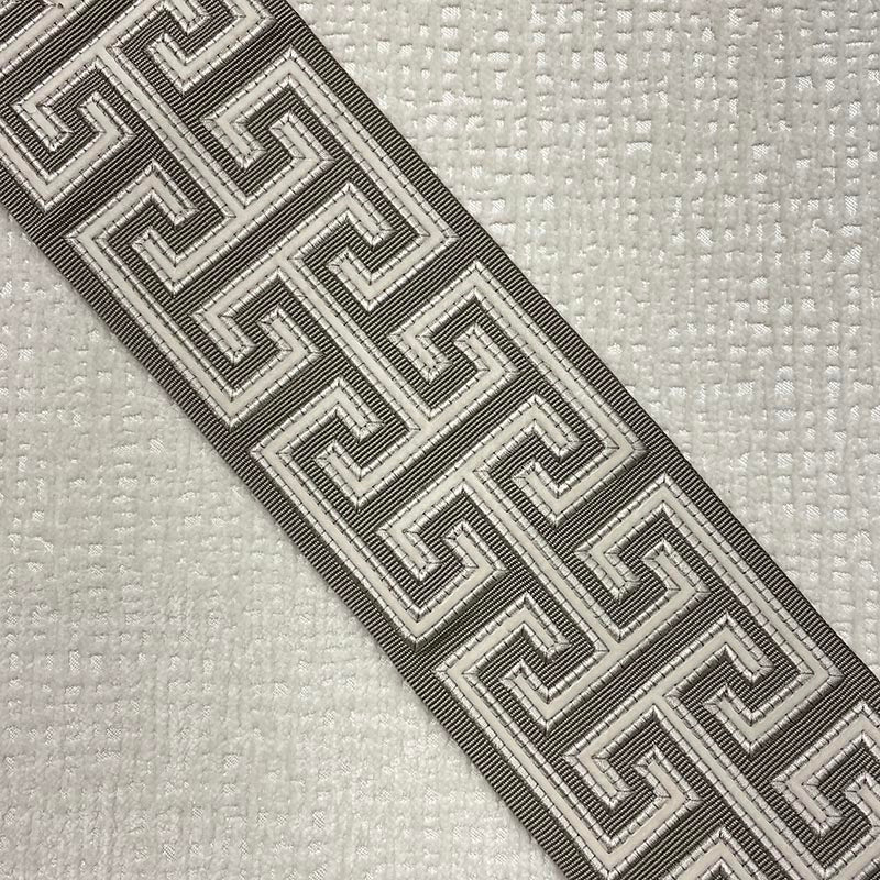 View 9383 Adler Tape Grain Gray Taupe/Tan Magnolia Fabric