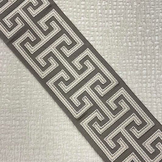 View 9383 Adler Tape Grain Gray Taupe/Tan Magnolia Fabric