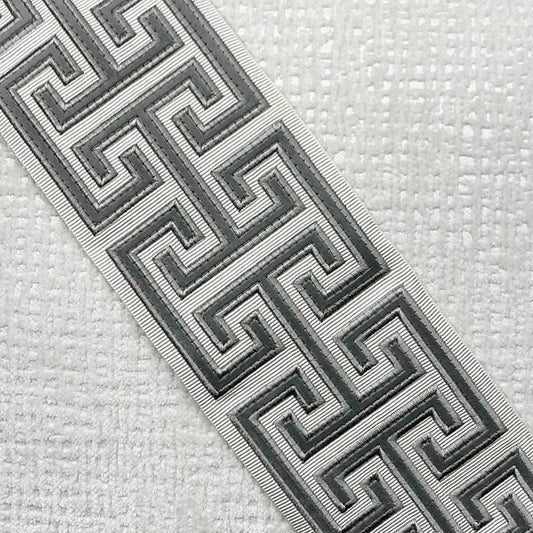 Search 9382 Adler Tape Silver Gray Magnolia Fabric