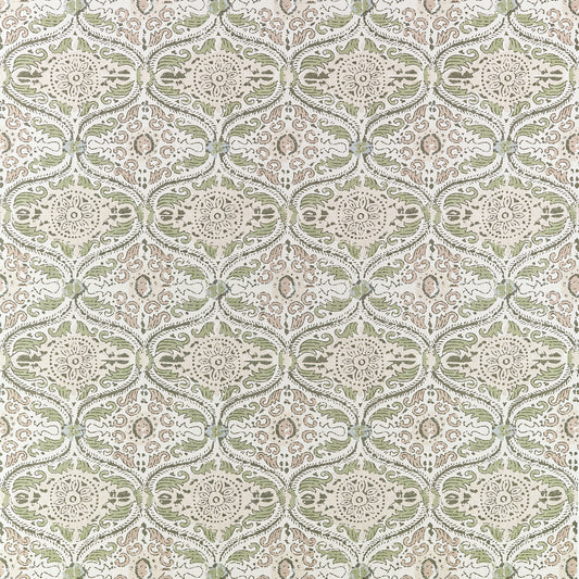 Order Anna French Fabric Product# AF10755 pattern name Cecilia color name Green and Beige.