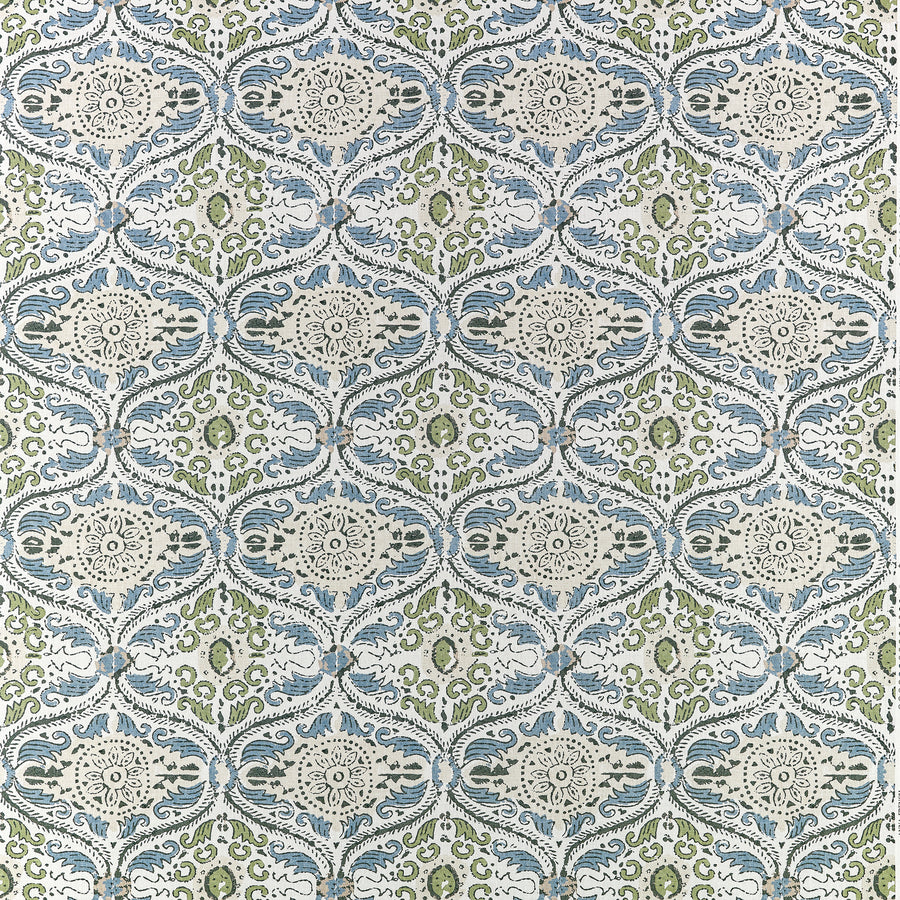 Save on Anna French Fabric Pattern AF10756 pattern name Cecilia color name Blue and Green.