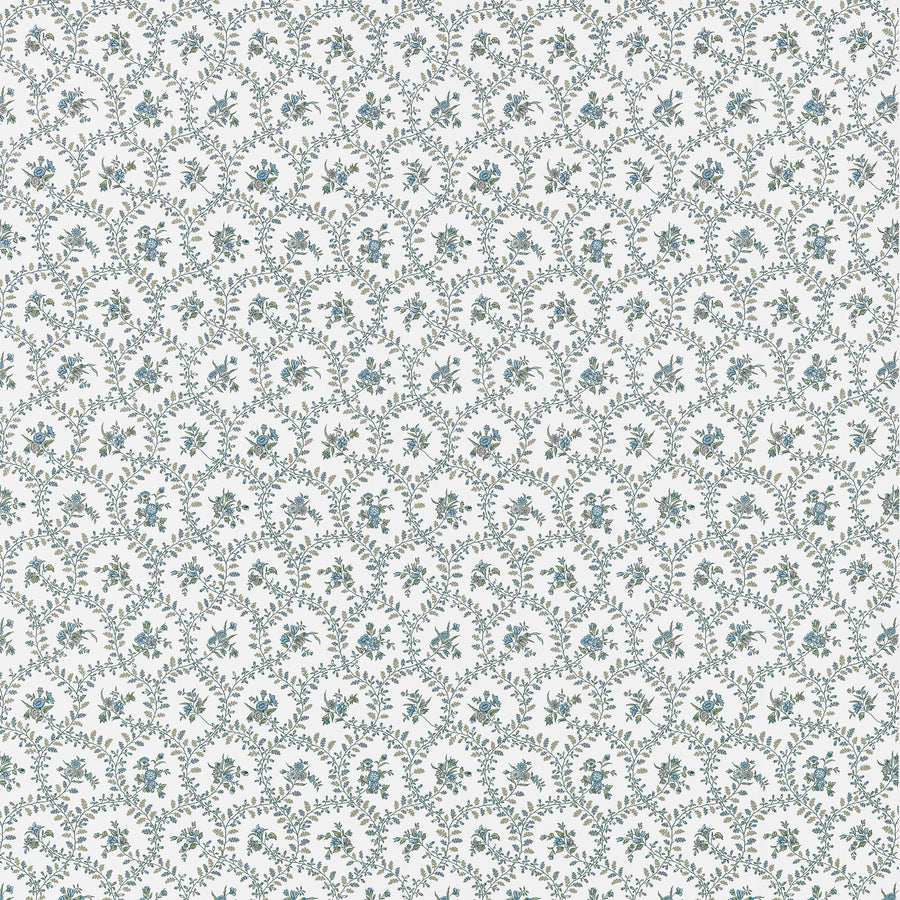 Select Anna French Fabric Pattern# AF10763 pattern name Juliette Trail color name Blue and Green.