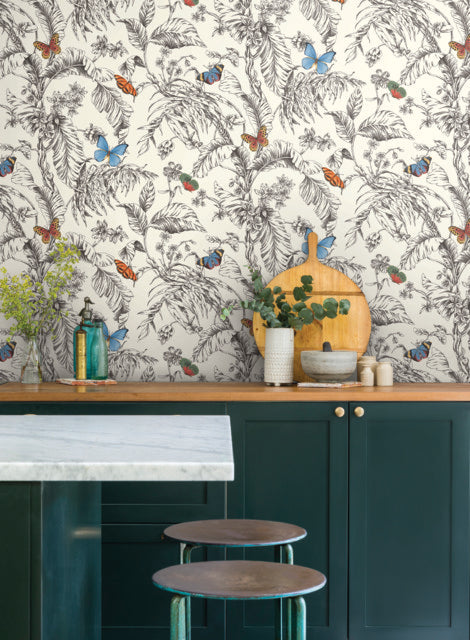 Purchase Af2025 | Toile Resource Library, Papillon - York Wallpaper