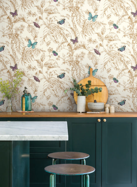 Purchase Af2028 | Toile Resource Library, Papillon - York Wallpaper