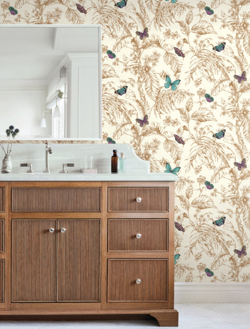 Purchase Af2028 | Toile Resource Library, Papillon - York Wallpaper