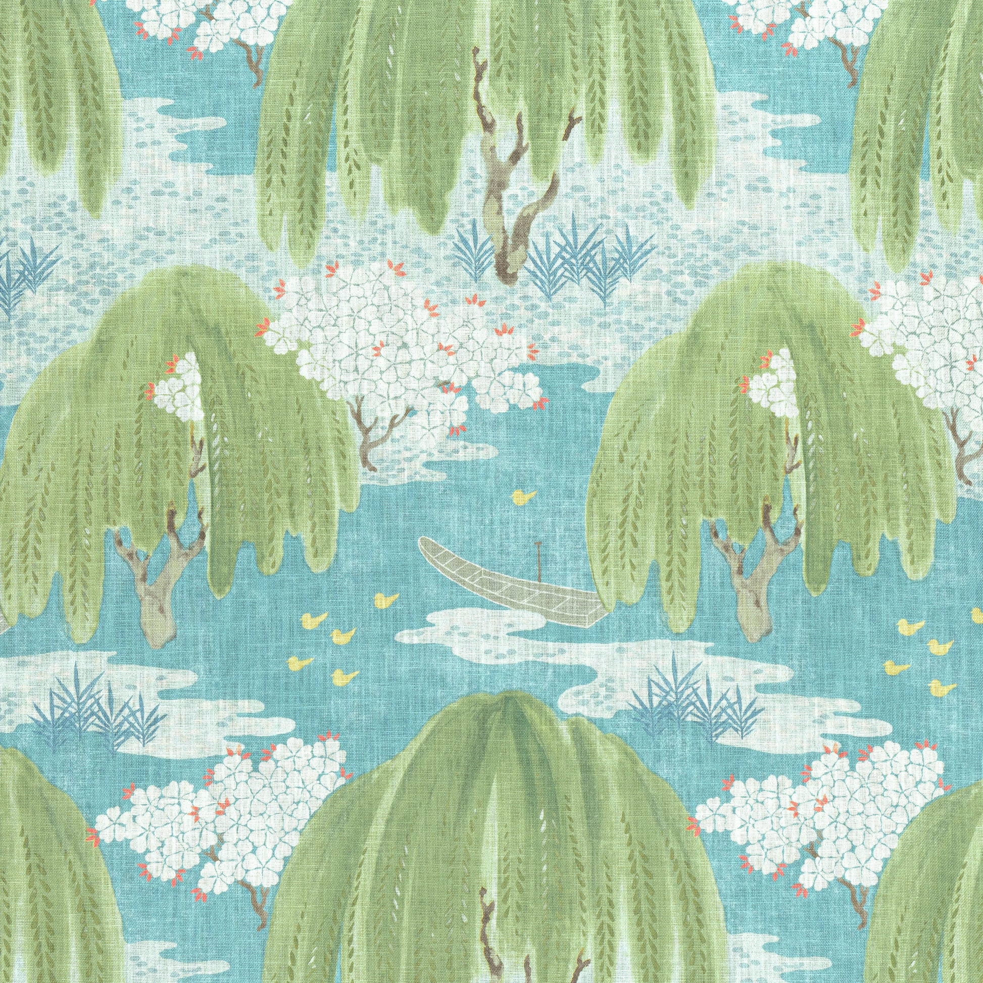 Purchase  Ann French Fabric SKU# AF23109  pattern name  Willow Tree