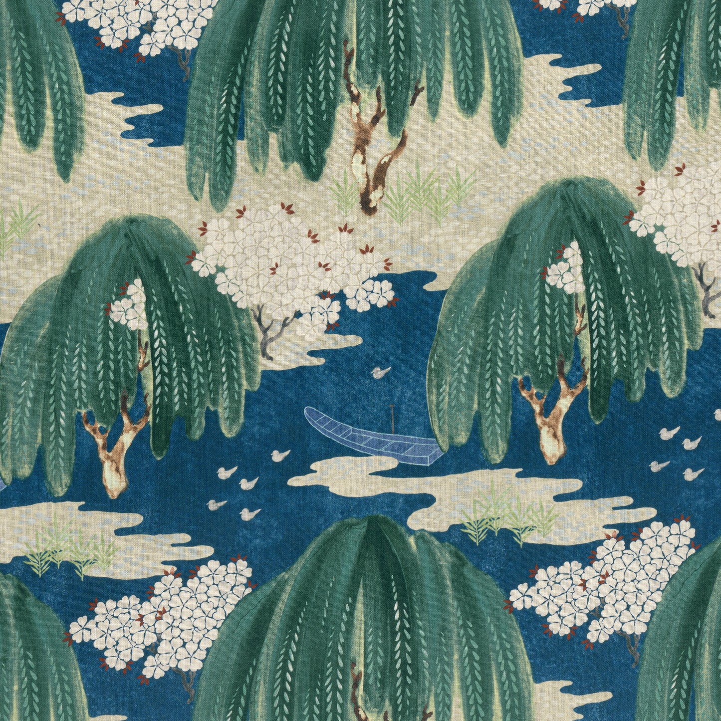 Purchase  Ann French Fabric Pattern number AF23110  pattern name  Willow Tree