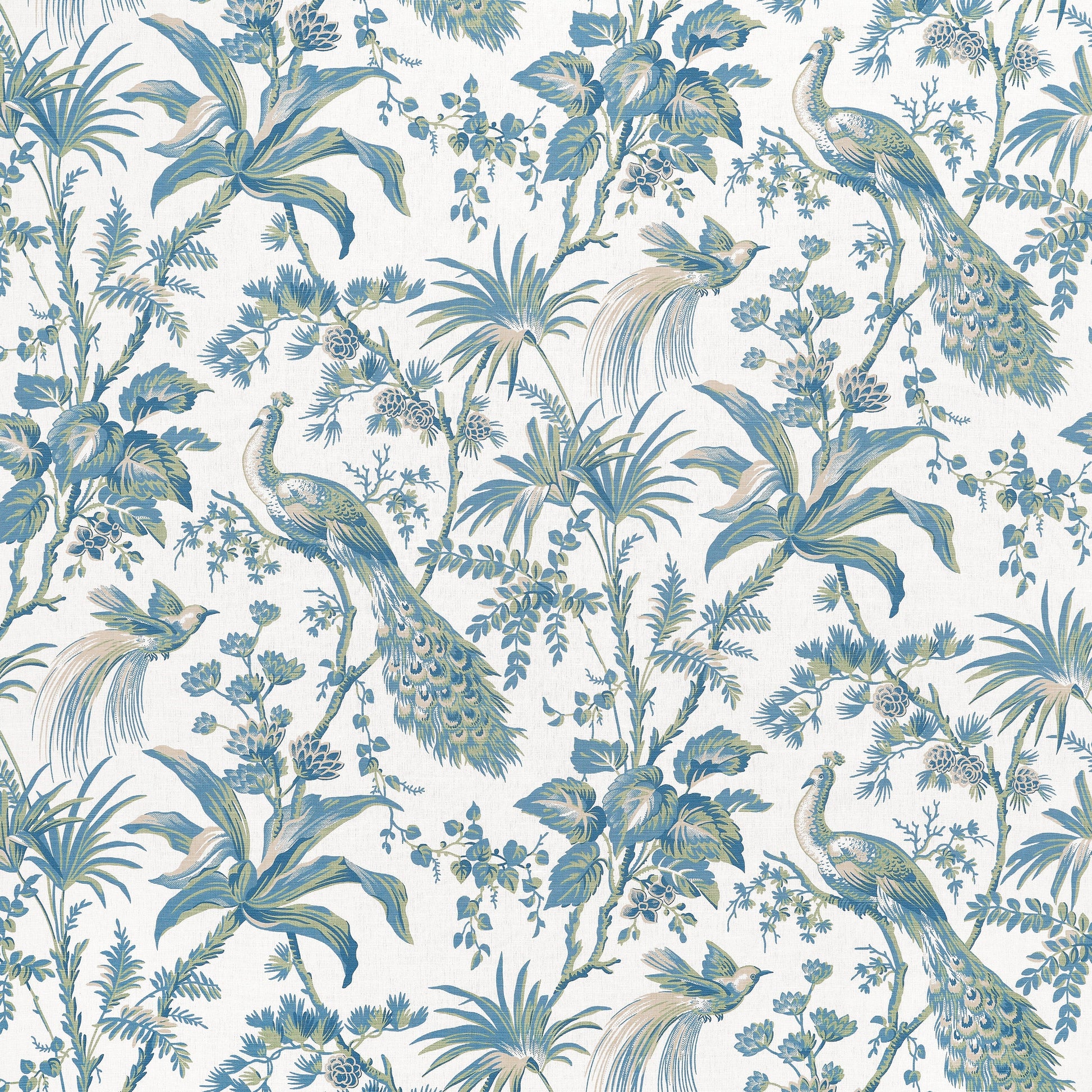 Find Anna French Fabric Product Af57830 Pattern Name Peacock Toile From The Collection Bristol Fabric Book. 