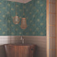 Purchase Af6519 | Tea Garden Ii, French Marigold Teal Green & Gold - Ronald Redding Wallpaper