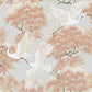 Purchase Af6590 | Tea Garden Ii, Sprig & Heron Coral - Ronald Redding Wallpaper