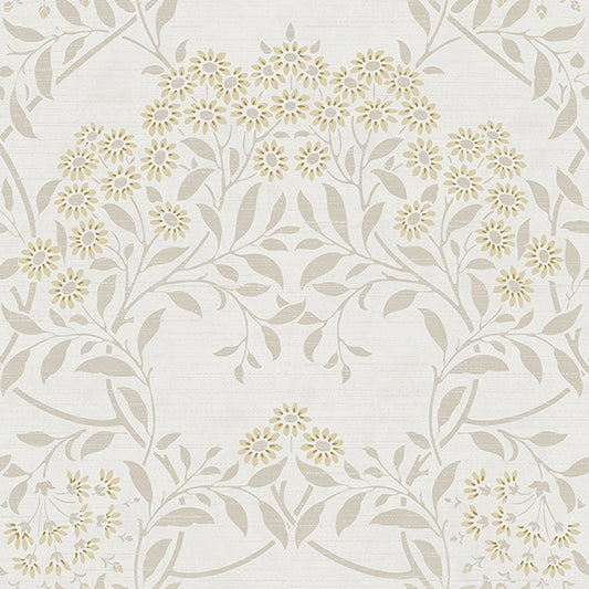 Purchase AH100184AH Brewster Wallpaper, Penelope Light Yellow Floral Damask - Arthouse