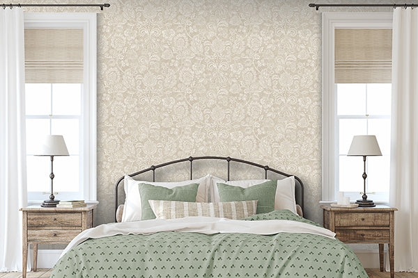 Purchase AH100194AH Brewster Wallpaper, Verity Neutral Jacobean Trail - Arthouse1