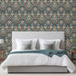 Purchase AH100197AH Brewster Wallpaper, Birdy Navy Nuthatch Floral - Arthouse1