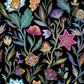 Purchase AH100380AH Brewster Wallpaper, Mallory Black Vivid Floral - Arthouse