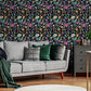 Purchase AH100380AH Brewster Wallpaper, Mallory Black Vivid Floral - Arthouse12