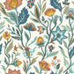 Purchase AH100381AH Brewster Wallpaper, Mallory Blue Vivid Floral - Arthouse