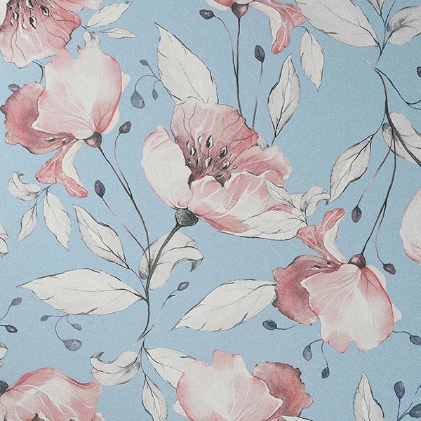 Purchase AH251902 Brewster Wallpaper, Lillian Pink Floral - Arthouse