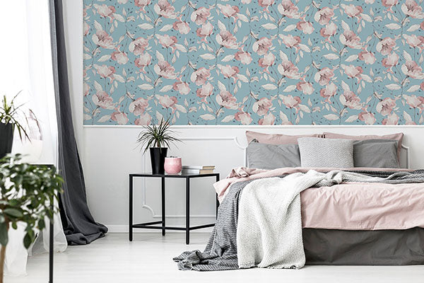 Purchase AH251902 Brewster Wallpaper, Lillian Pink Floral - Arthouse1