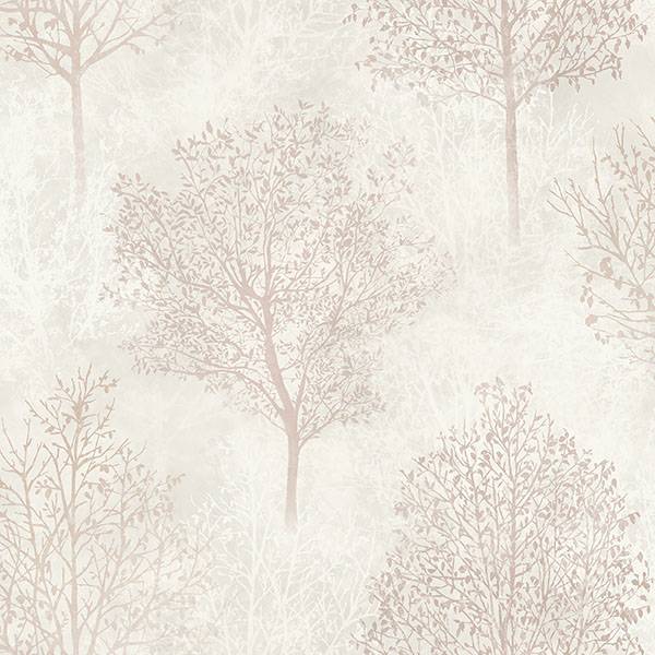 Purchase AH256702 Brewster Wallpaper, Agatha Beige Trees - Arthouse