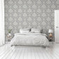 Purchase AH290406 Brewster Wallpaper, Harriet Silver Damask - Arthouse1