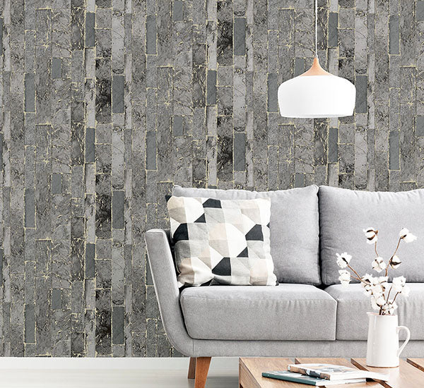 Purchase AH295204 Brewster Wallpaper, Kintsugi Black Geometric - Arthouse12