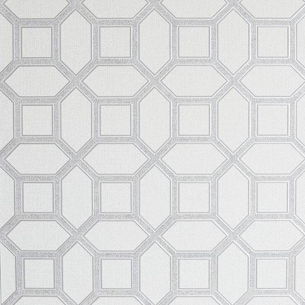 Purchase AH295603 Brewster Wallpaper, Marjorie Silver Trellis - Arthouse