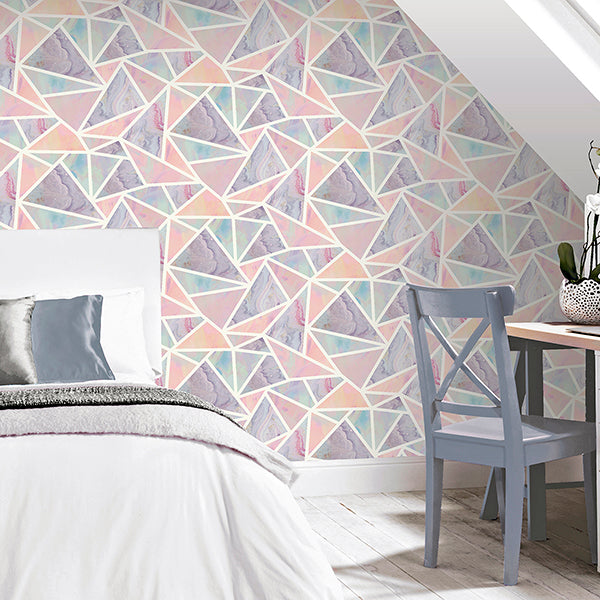 Purchase AH296002 Brewster Wallpaper, Lizzie Pastel Triangles - Arthouse1