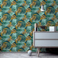 Purchase AH296005 Brewster Wallpaper, Esau Teal Jungle Palms - Arthouse1